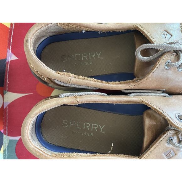 Sperry Top-Sider Intrepid Tan Men’s size US 11D Leather Boat Shoes - Picture 5 of 7